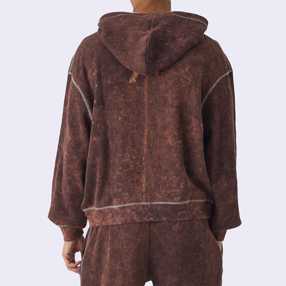 Acid Wash Zipper Track Suit Men - Image 5