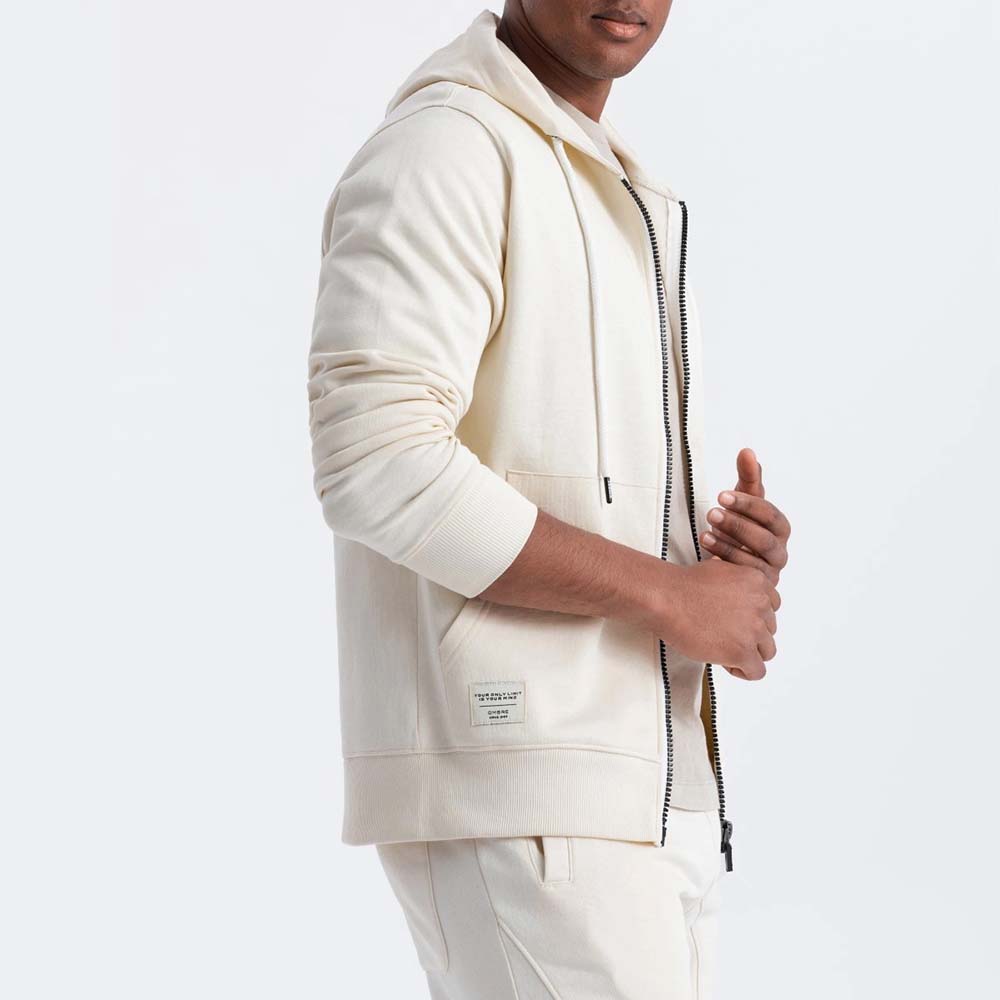 Single Color Zipper Track Suit Men - Image 5