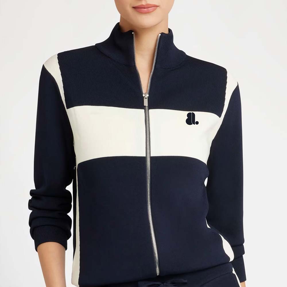 Block Zipper Track Suit Women - Image 5