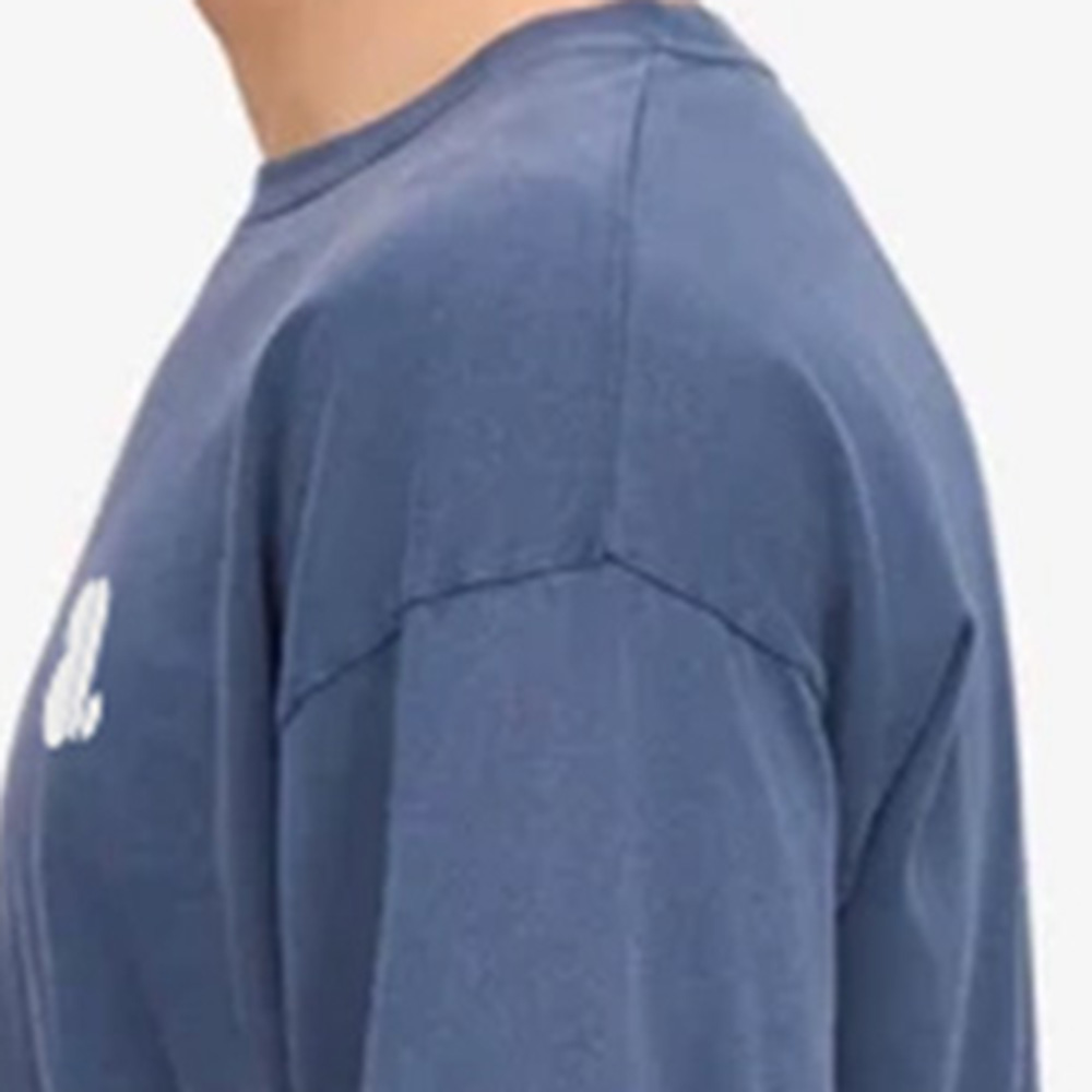 Men Solid Color Oversize Long Sleeve Tee - Image 3