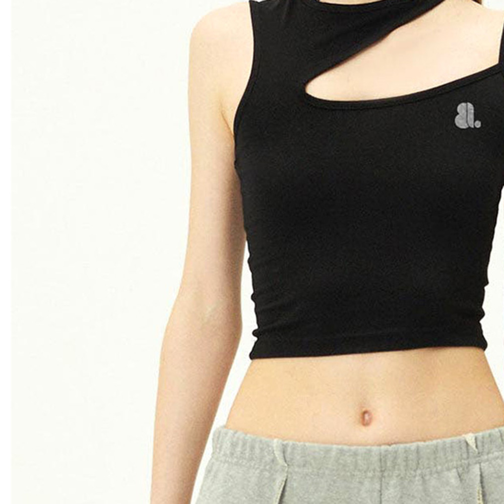 Women Cut Out Tank Top - Image 3