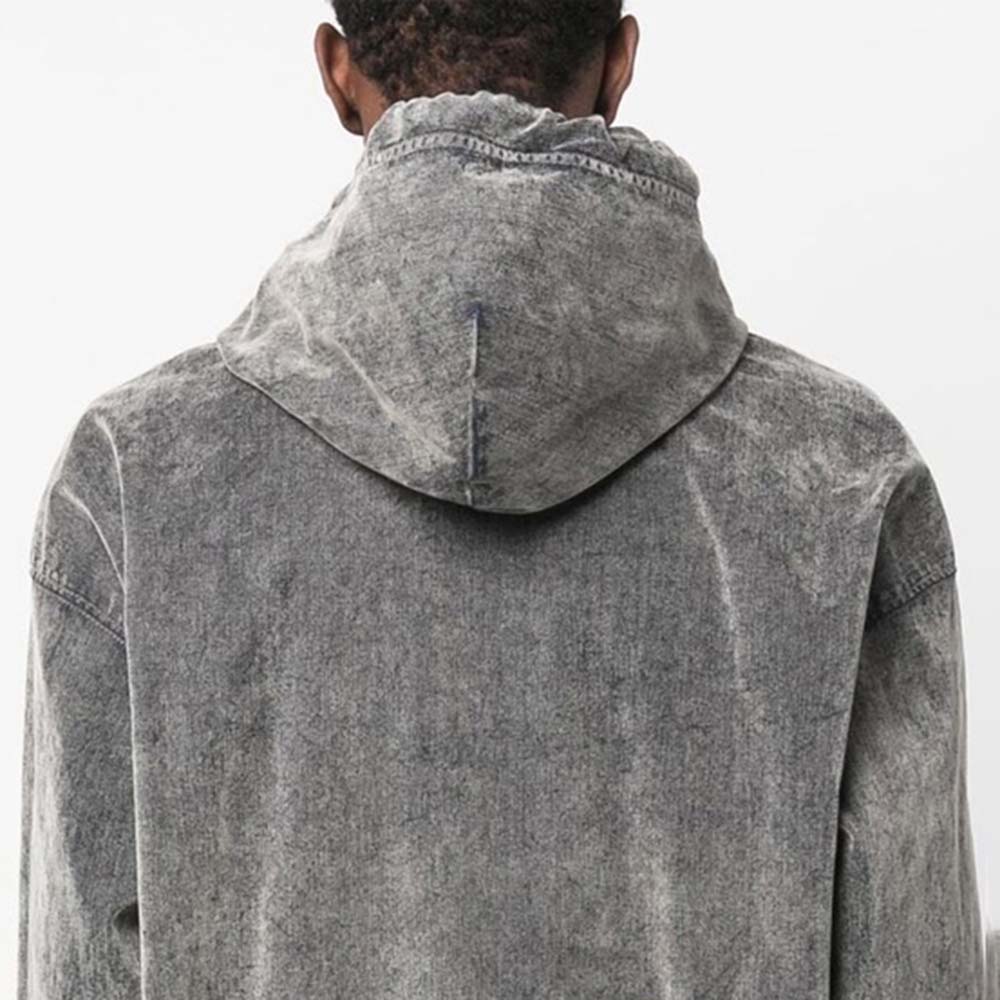 Acid Wash Pullover Hoodie Men - Image 6