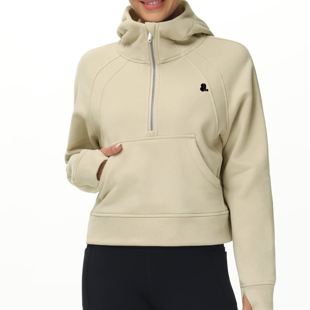 Single Color Zipper Hoodie Women - Image 4