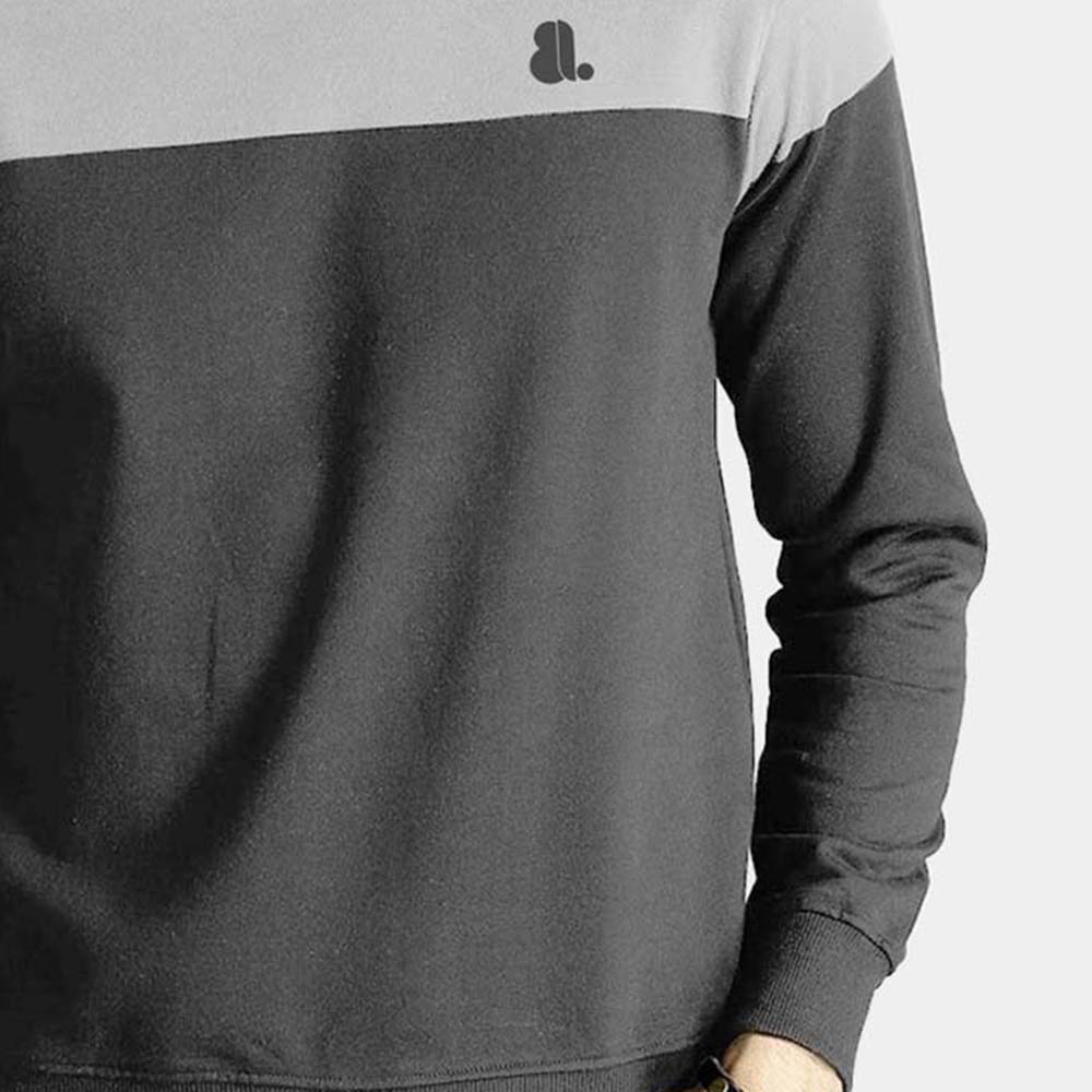 Men Block Sweat Shirt - Image 6