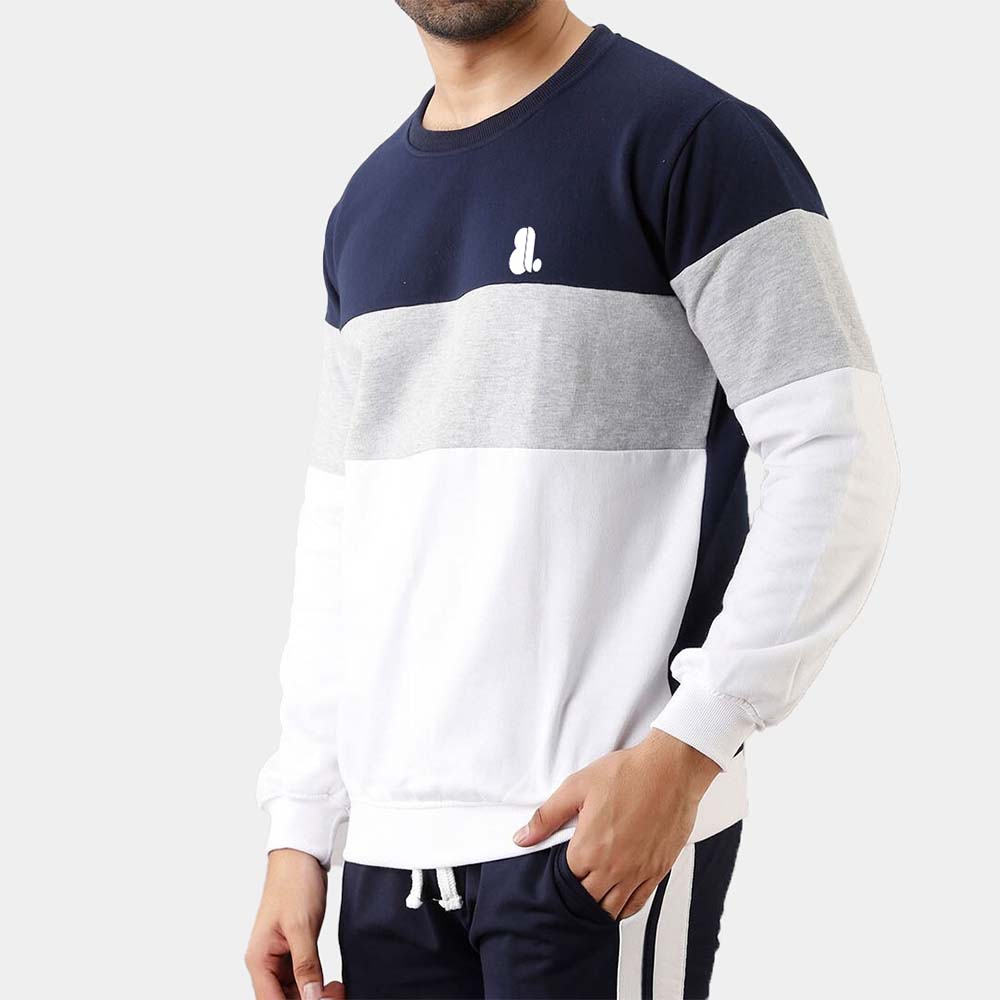 Men Block Sweat Shirt - Image 4