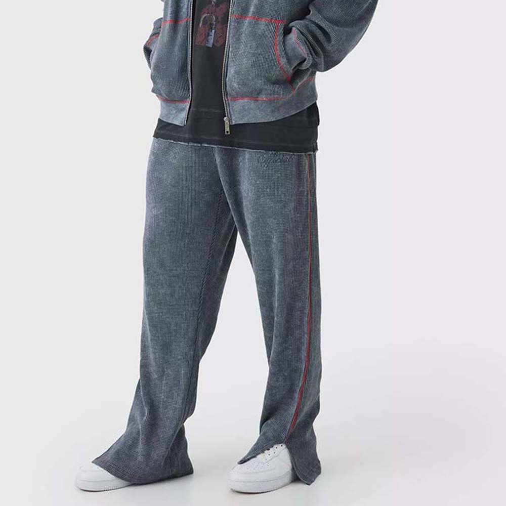 Acid Wash Zipper Track Suit Men - Image 6