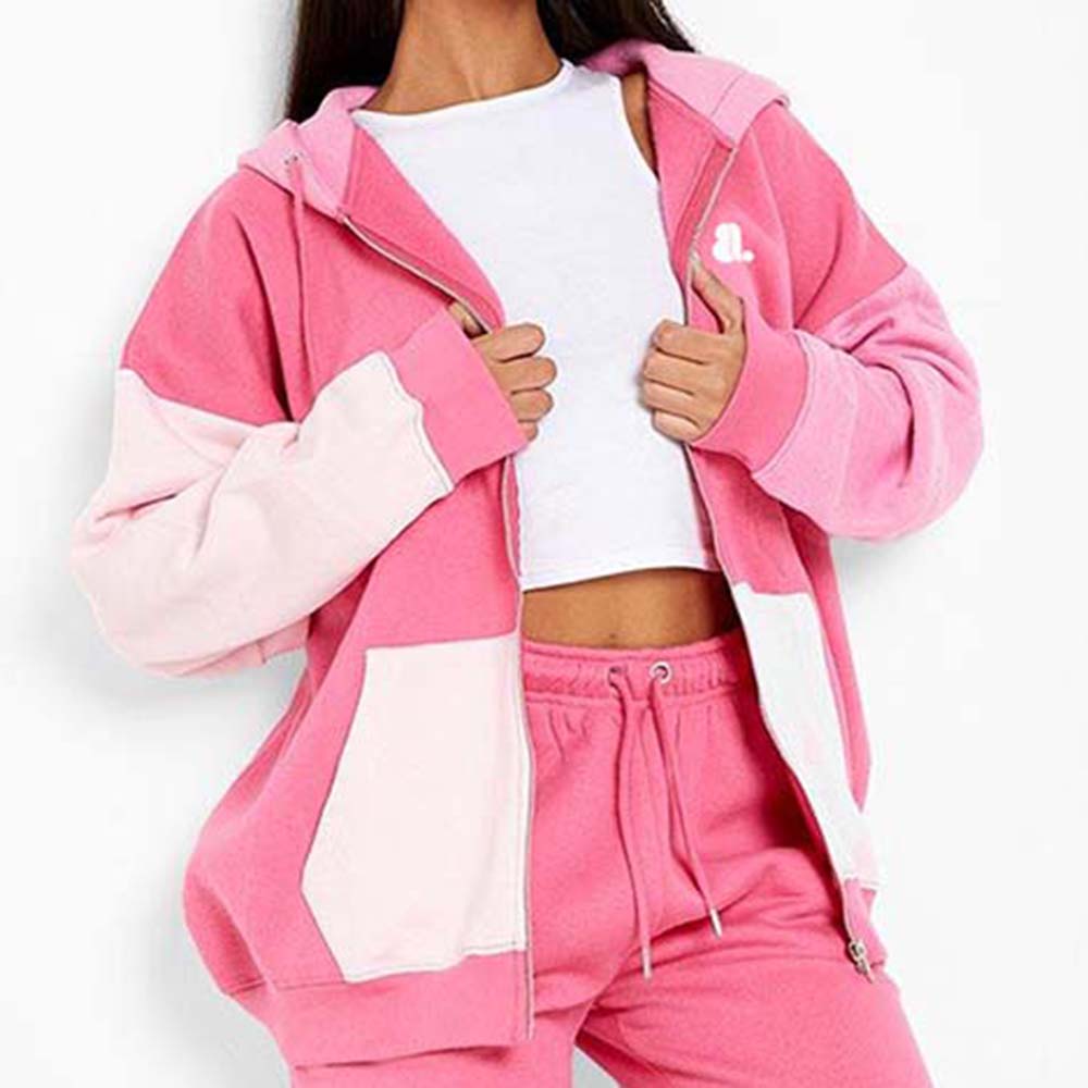Block Zipper Track Suit Women - Image 3