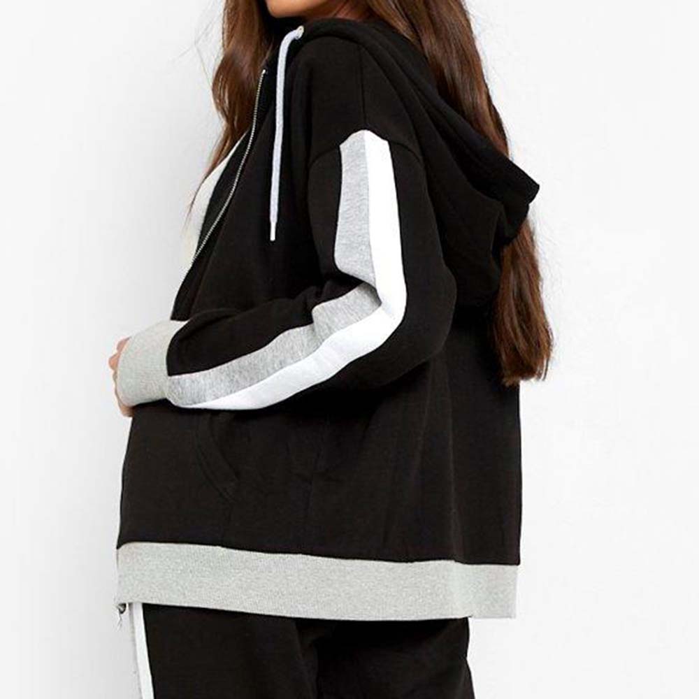 Block Zipper Track Suit Women - Image 6