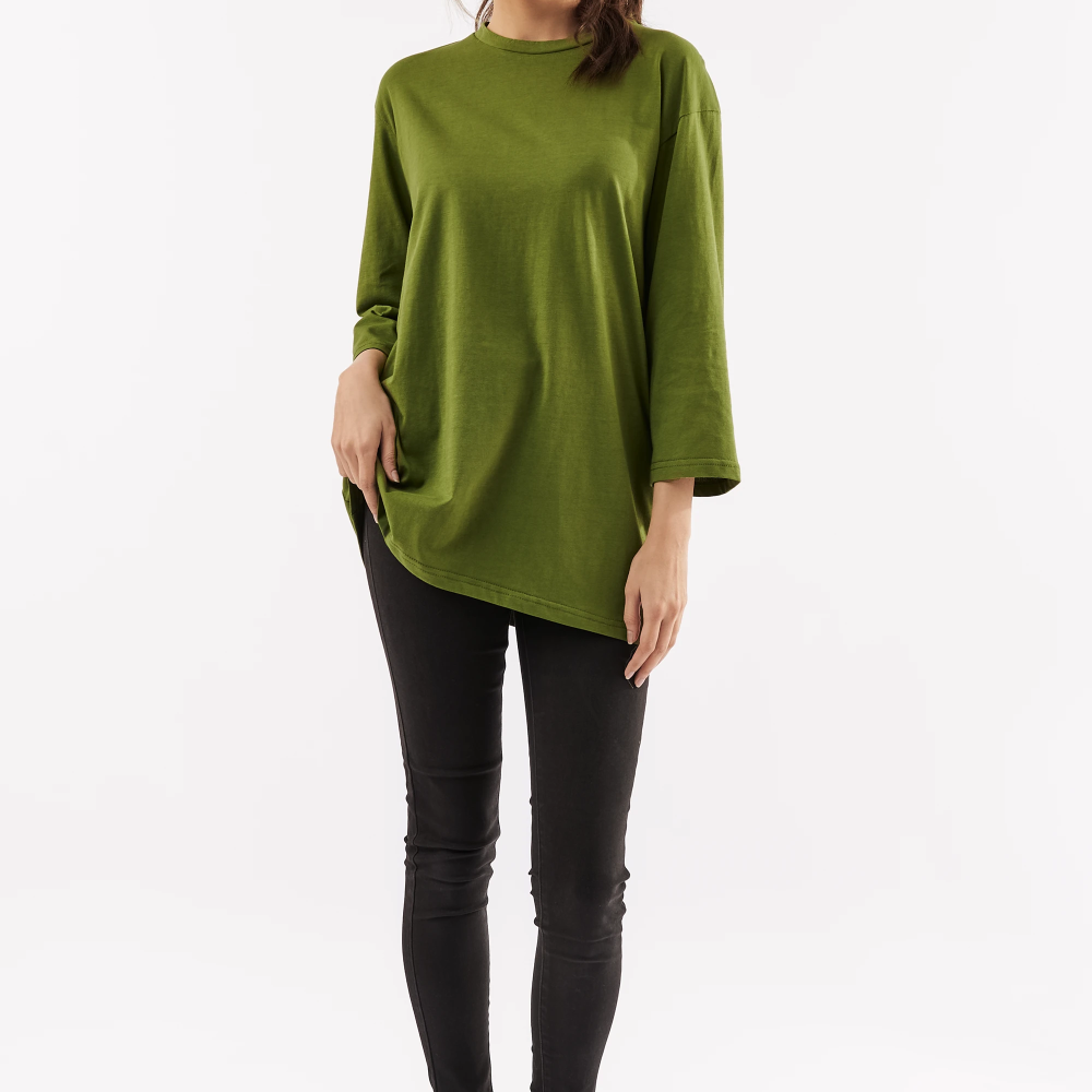 Women Long Sleeve Oversize Solid Color