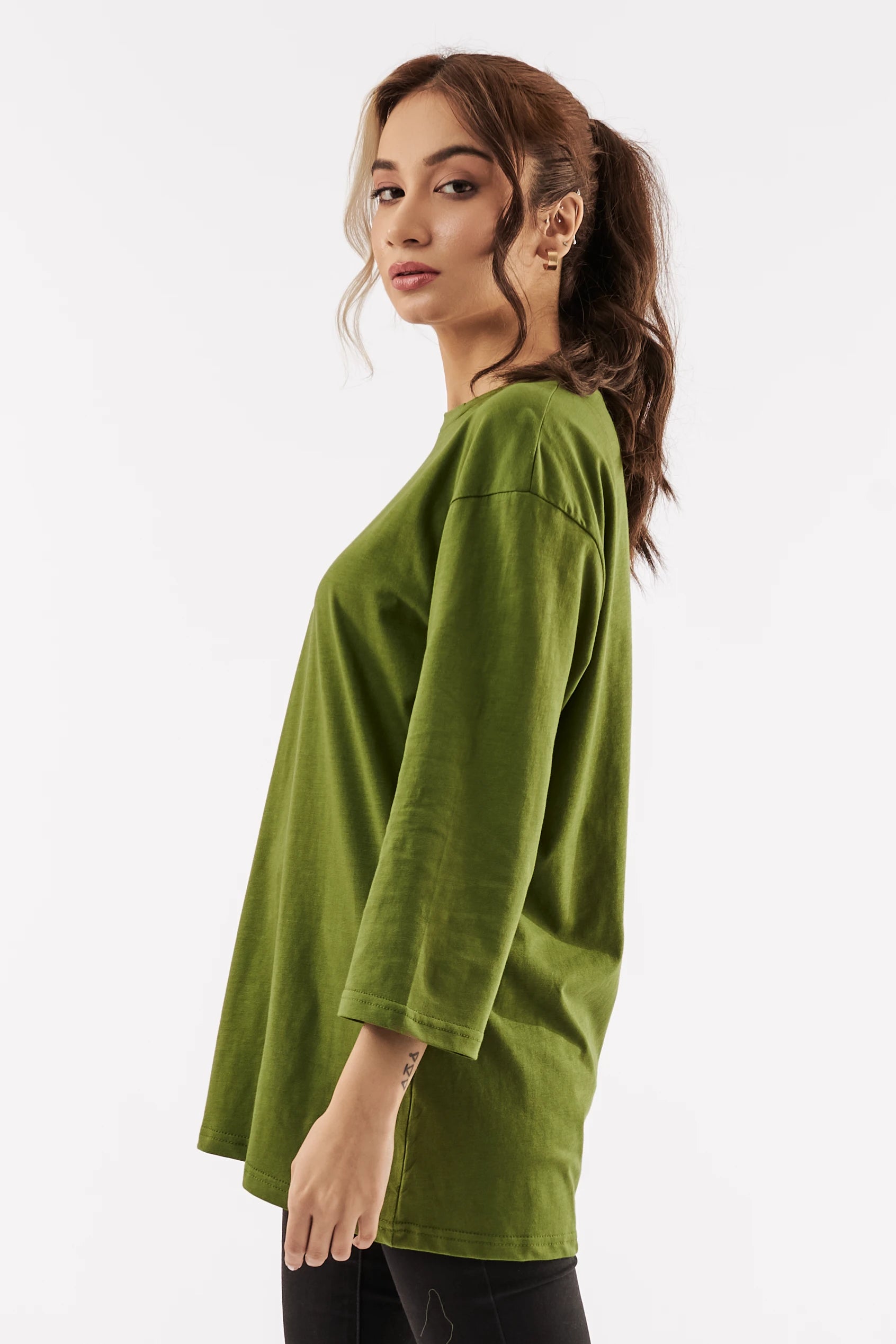 Women Long Sleeve Oversize Solid Color - Image 5