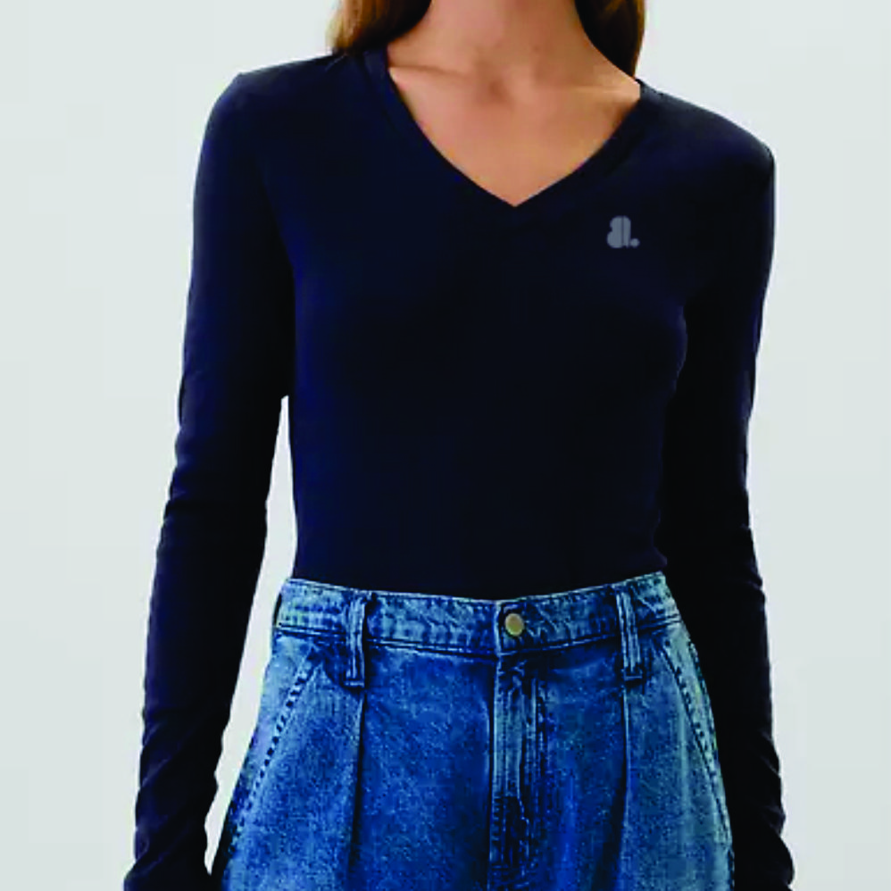 Women Long Sleeve V-Neck T-Shirts