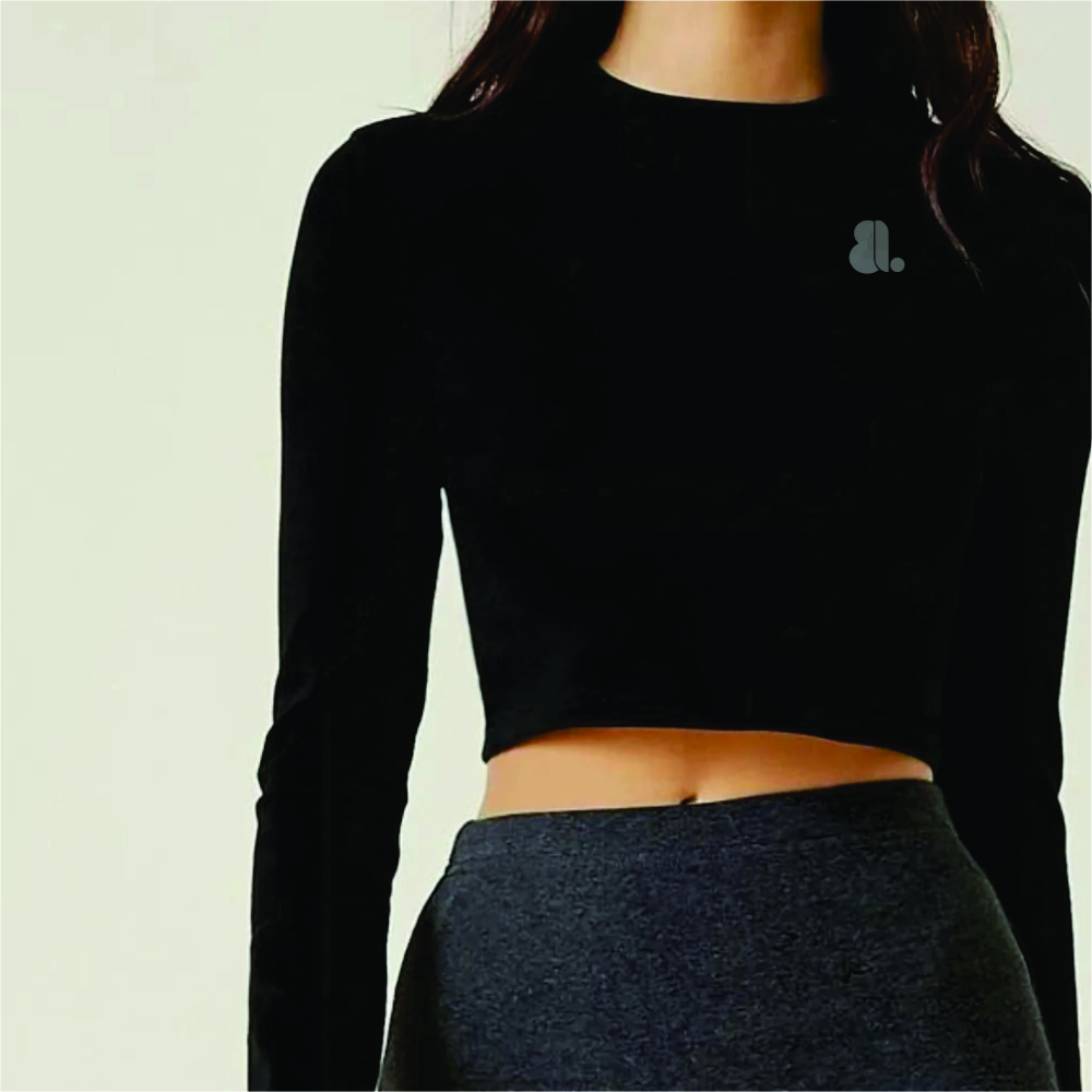 Women Long Sleeve Crop Top T-Shirts - Image 6