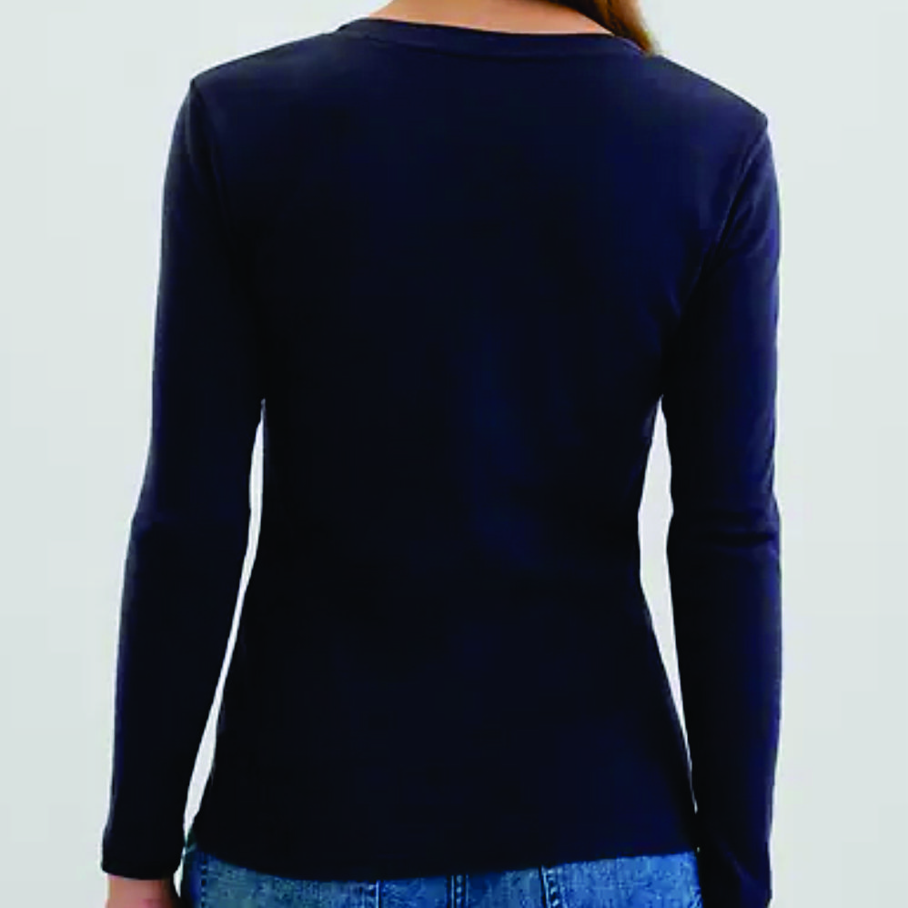 Women Long Sleeve V-Neck T-Shirts - Image 5
