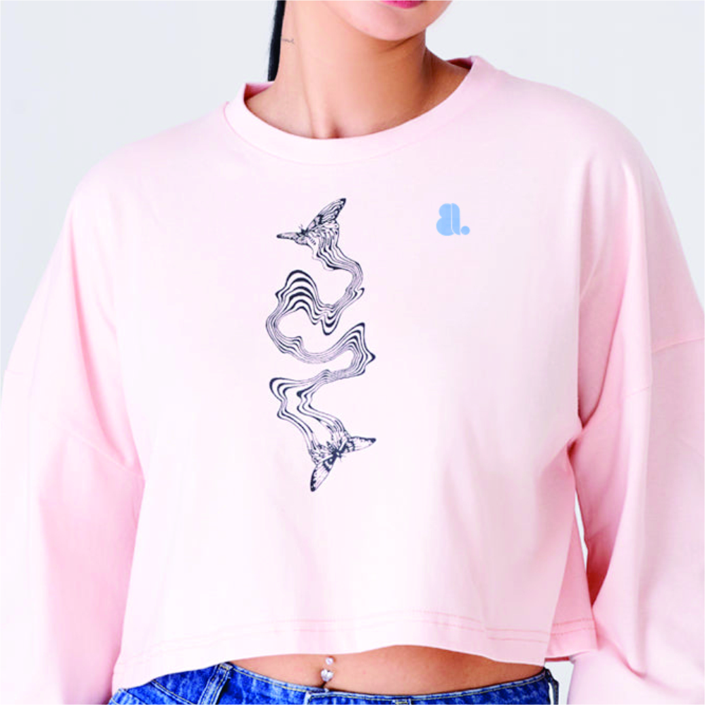 Women Long Sleeve Crop Top T-Shirts - Image 4