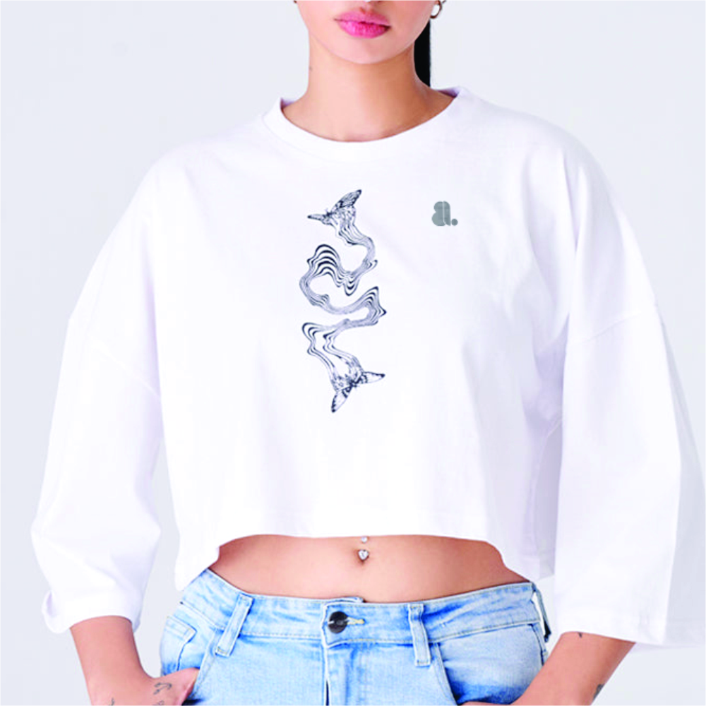 Women Long Sleeve Crop Top T-Shirts - Image 4