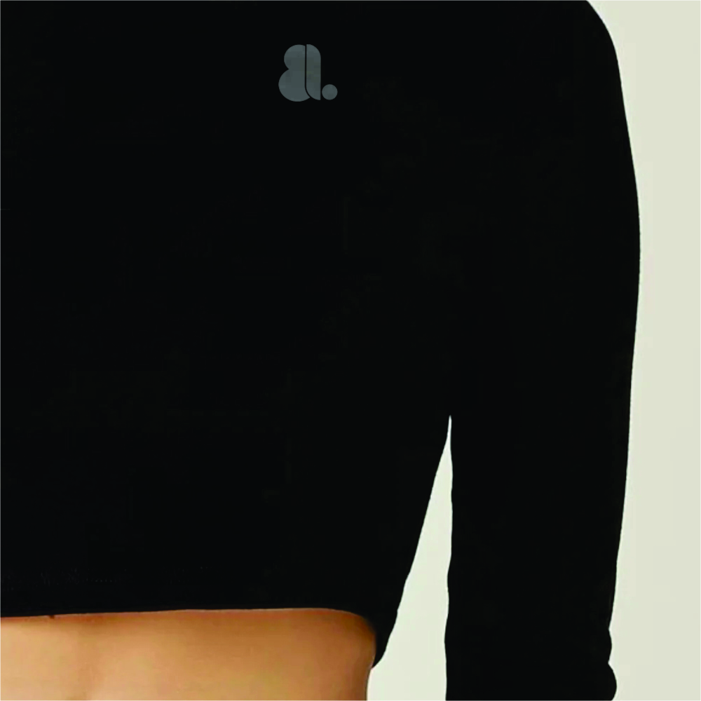 Women Long Sleeve Crop Top T-Shirts - Image 9