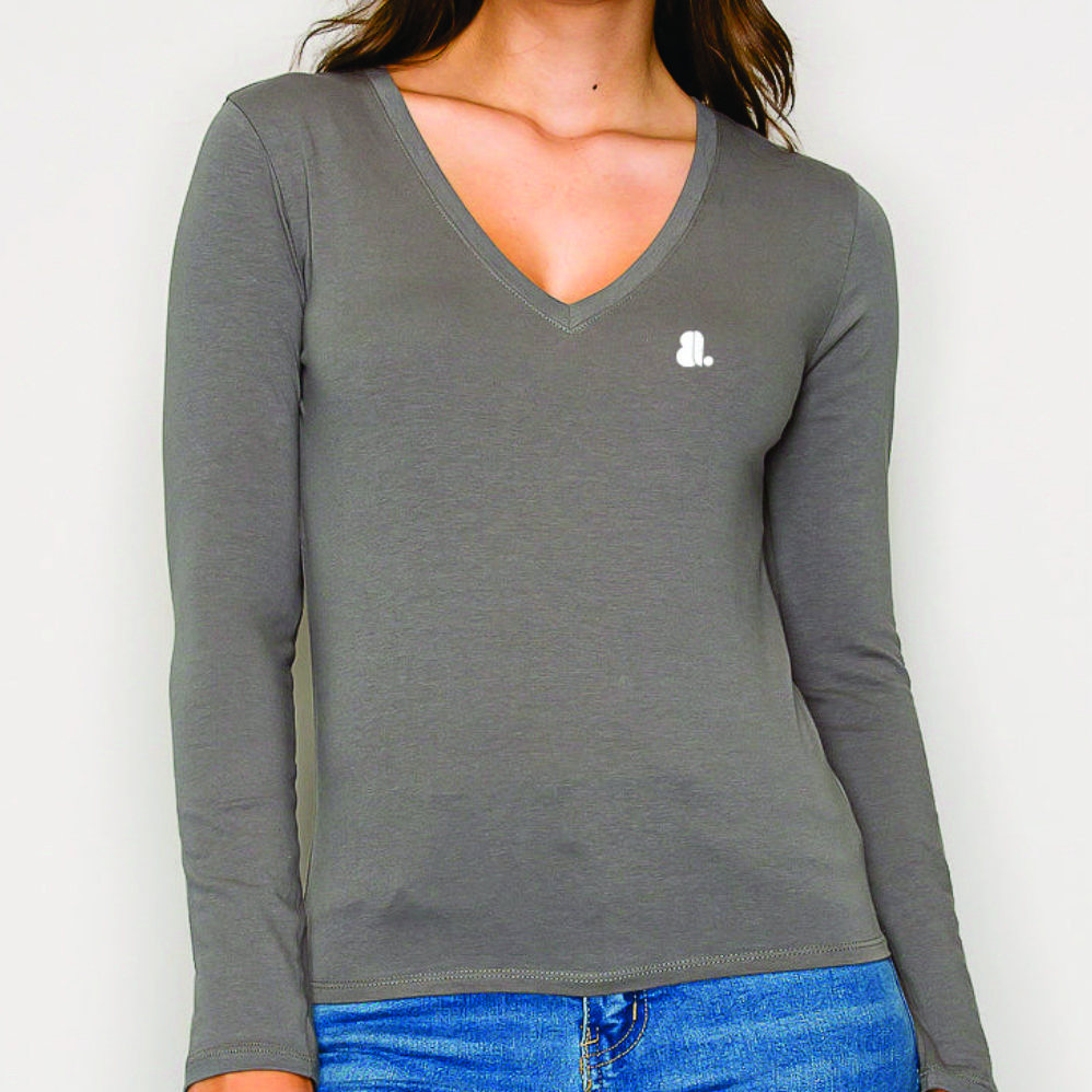 Women Long Sleeve V-Neck T-Shirts