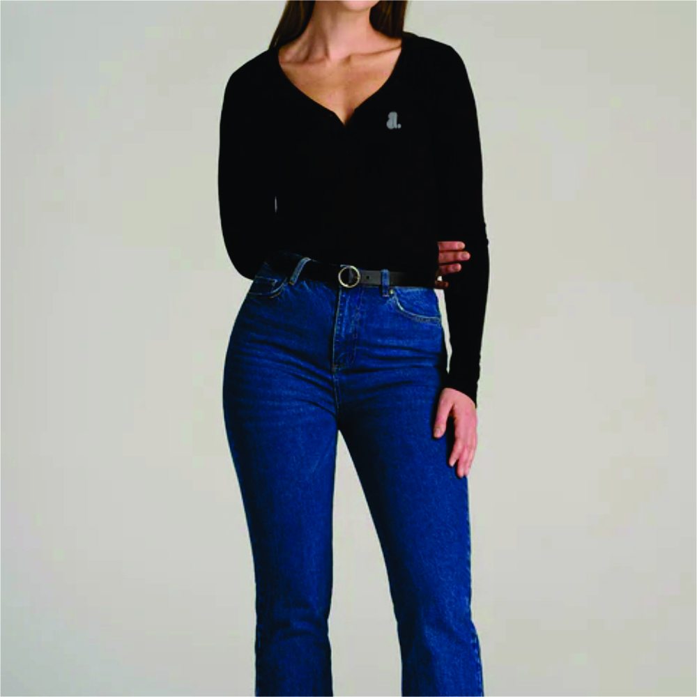 Women Long Sleeve Henley T-Shirt