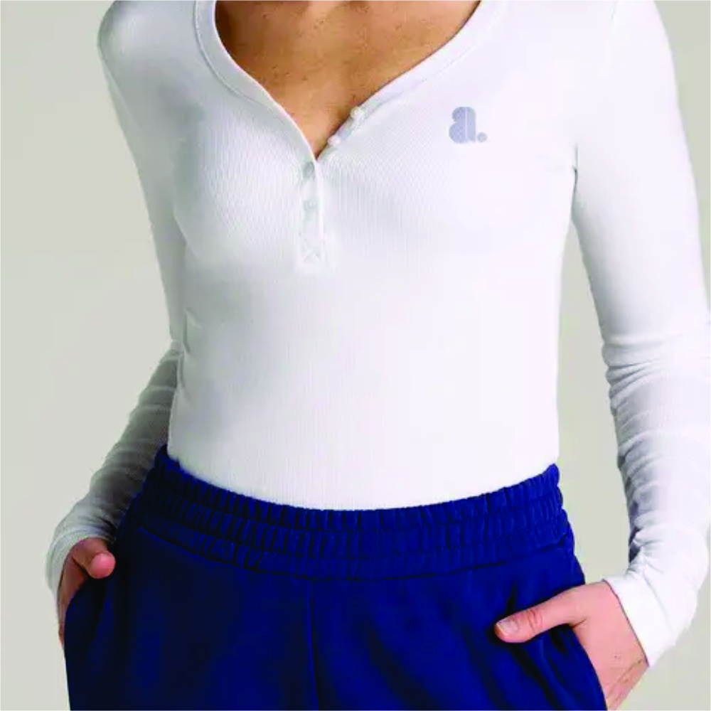 Women Long Sleeve Henley T-Shirt - Image 3