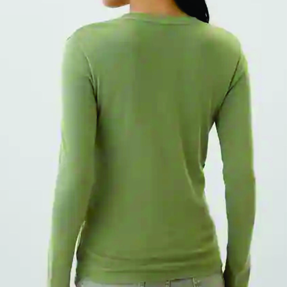 Women Long Sleeve V-Neck T-Shirts - Image 6