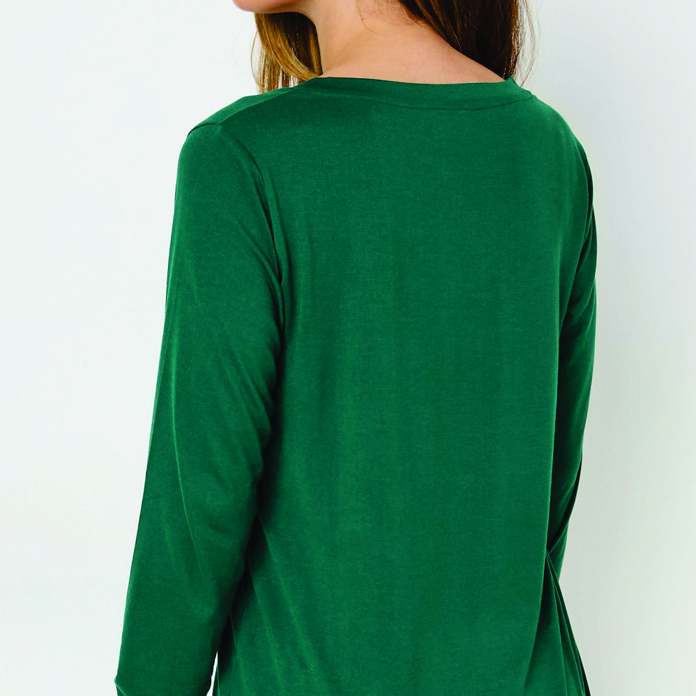 Women Long Sleeve V-Neck T-Shirts - Image 5