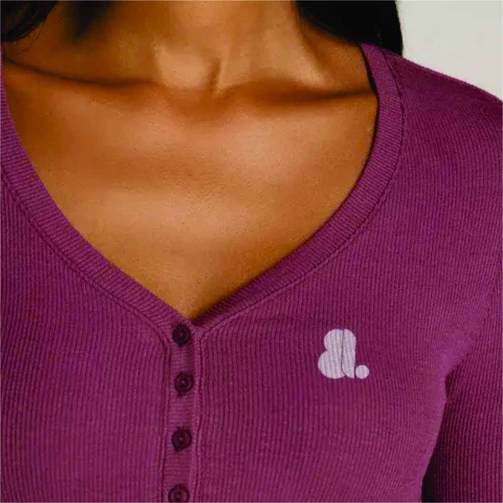 Women Long Sleeve Henley T-Shirt - Image 4