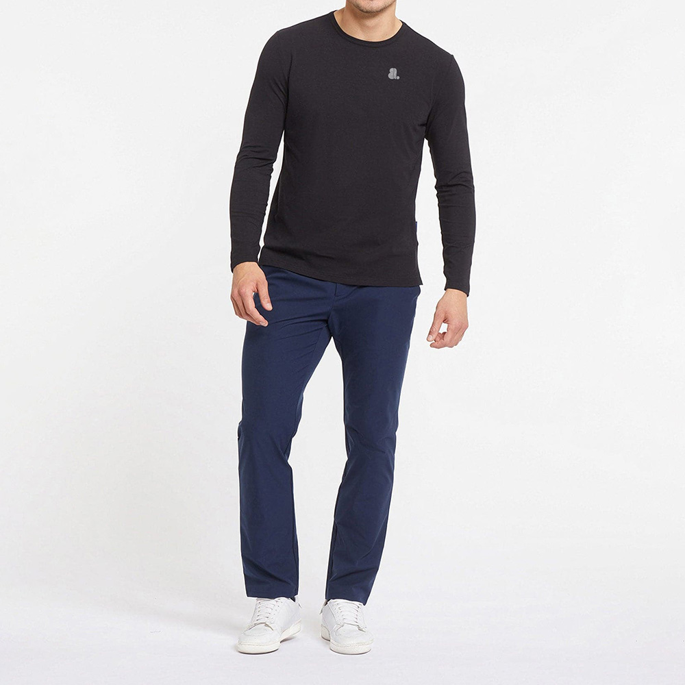 Men Round Neck Long Sleeve Tee