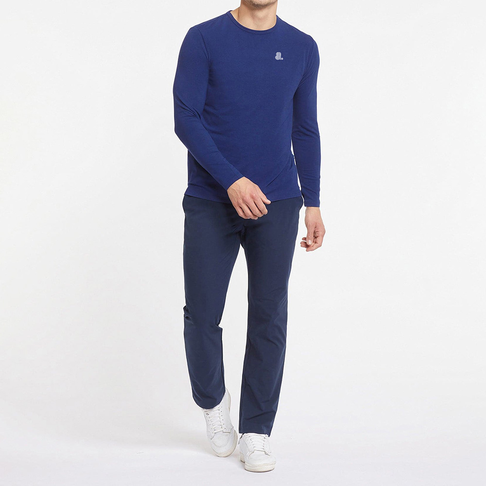 Men Round Neck Long Sleeve Tee