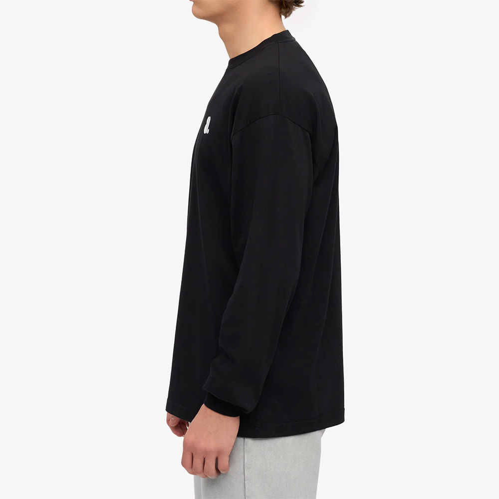 Men Solid Color Oversize Long Sleeve Tee