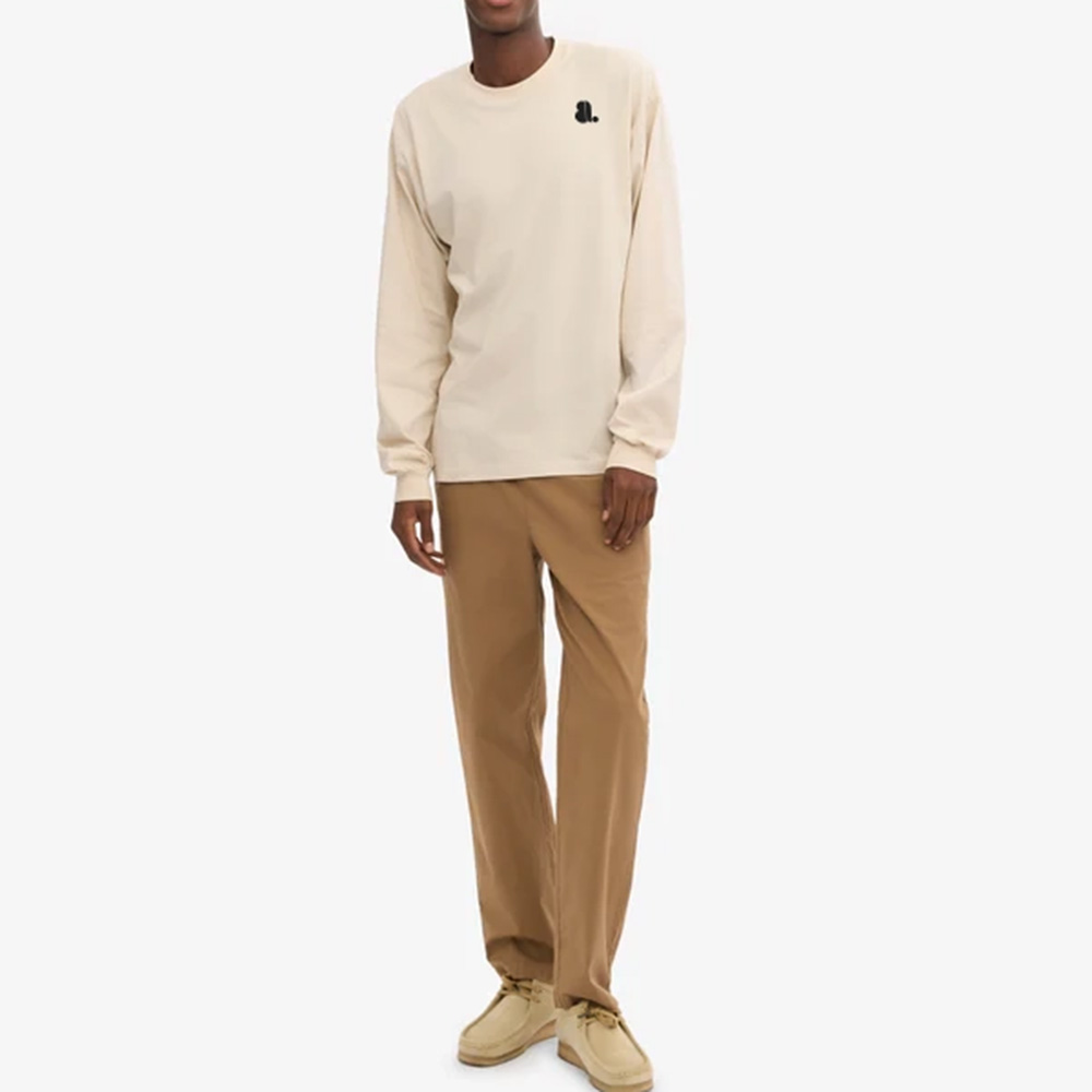 Men Solid Color Oversize Long Sleeve Tee