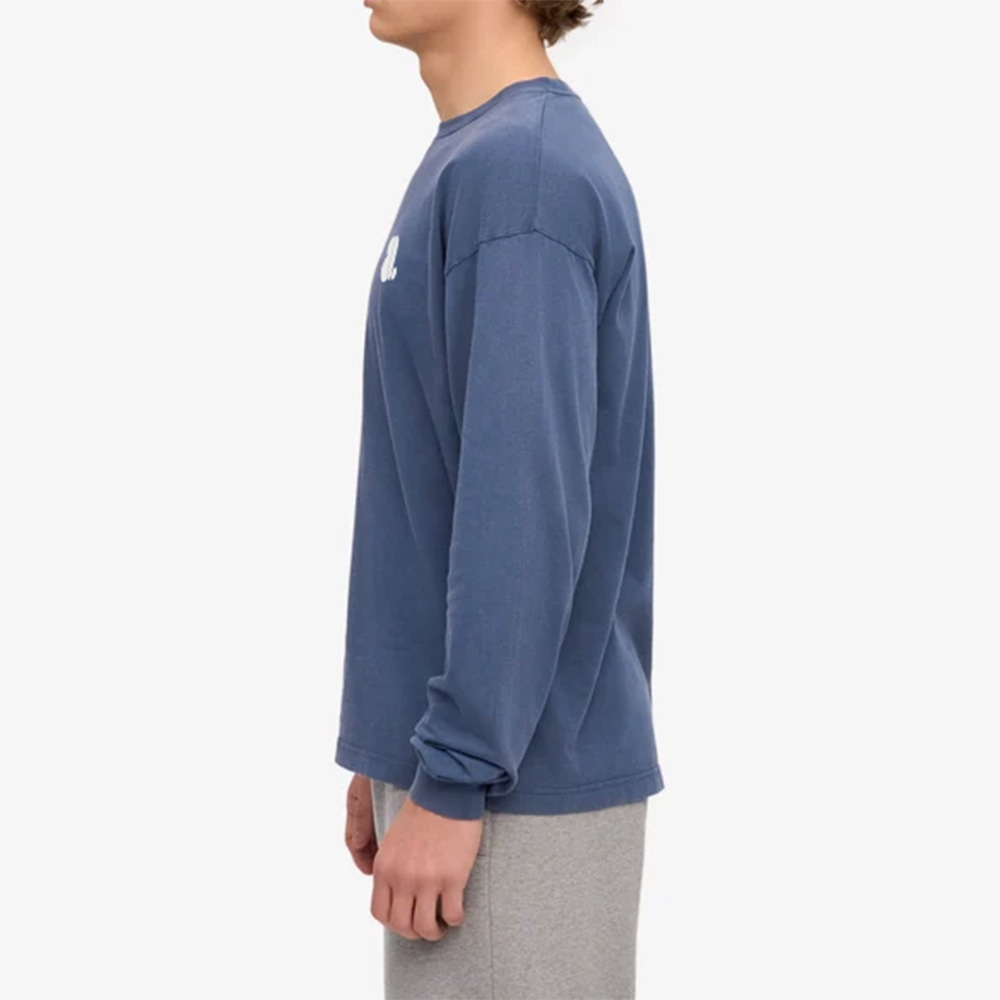 Men Solid Color Oversize Long Sleeve Tee - Image 4