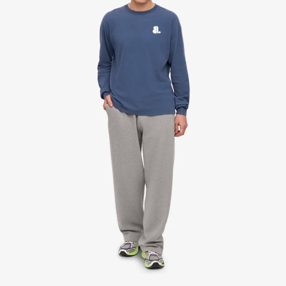 Men Solid Color Oversize Long Sleeve Tee