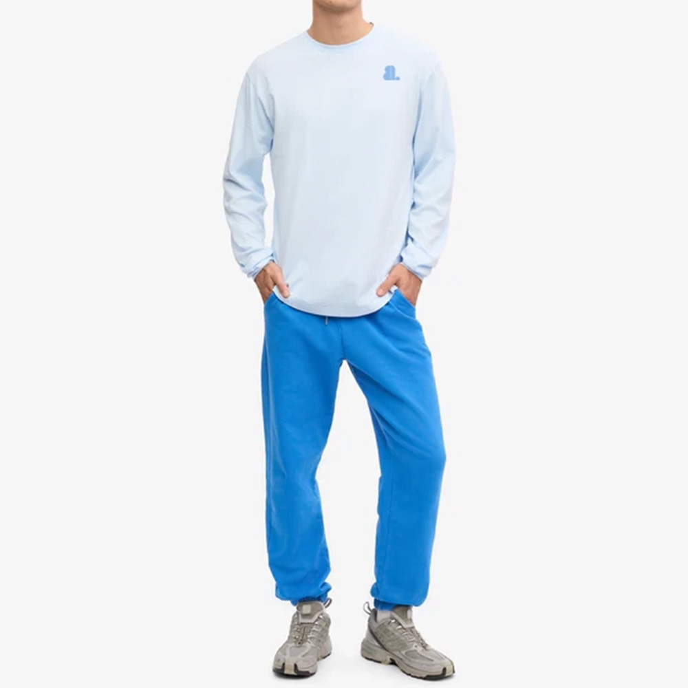 Men Solid Color Oversize Long Sleeve Tee