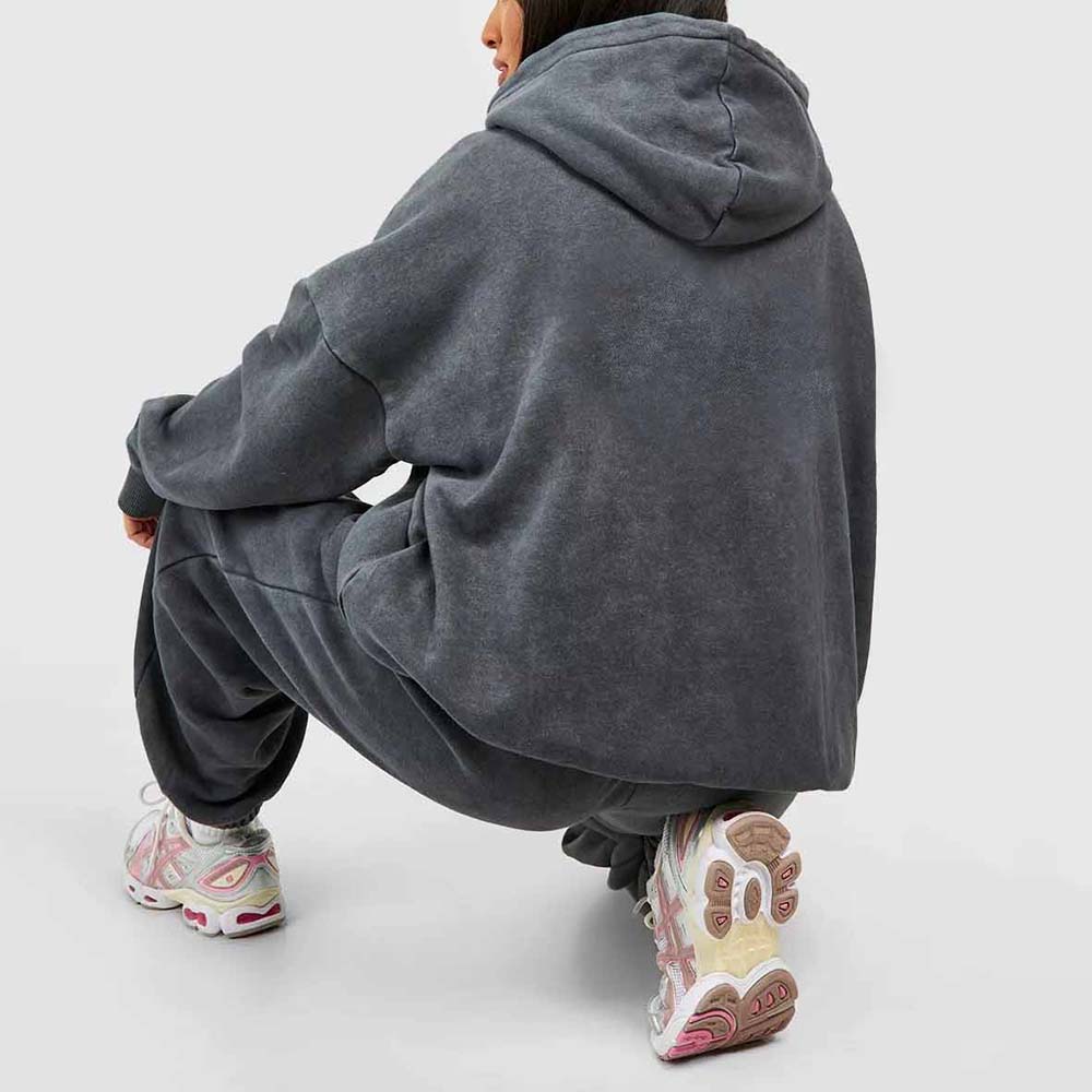 Acid Wash Pull Over Track Suit Women - Image 3