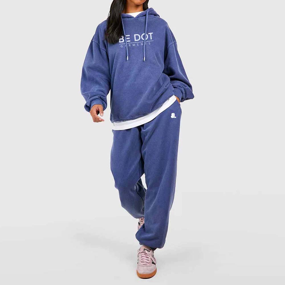 Acid Wash Pull Over Track Suit Women