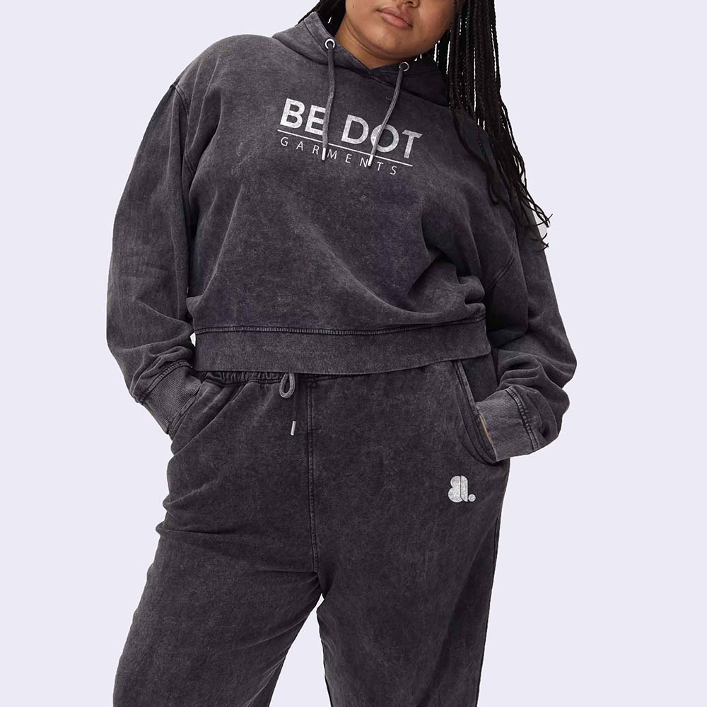 Acid Wash Pull Over Track Suit Women