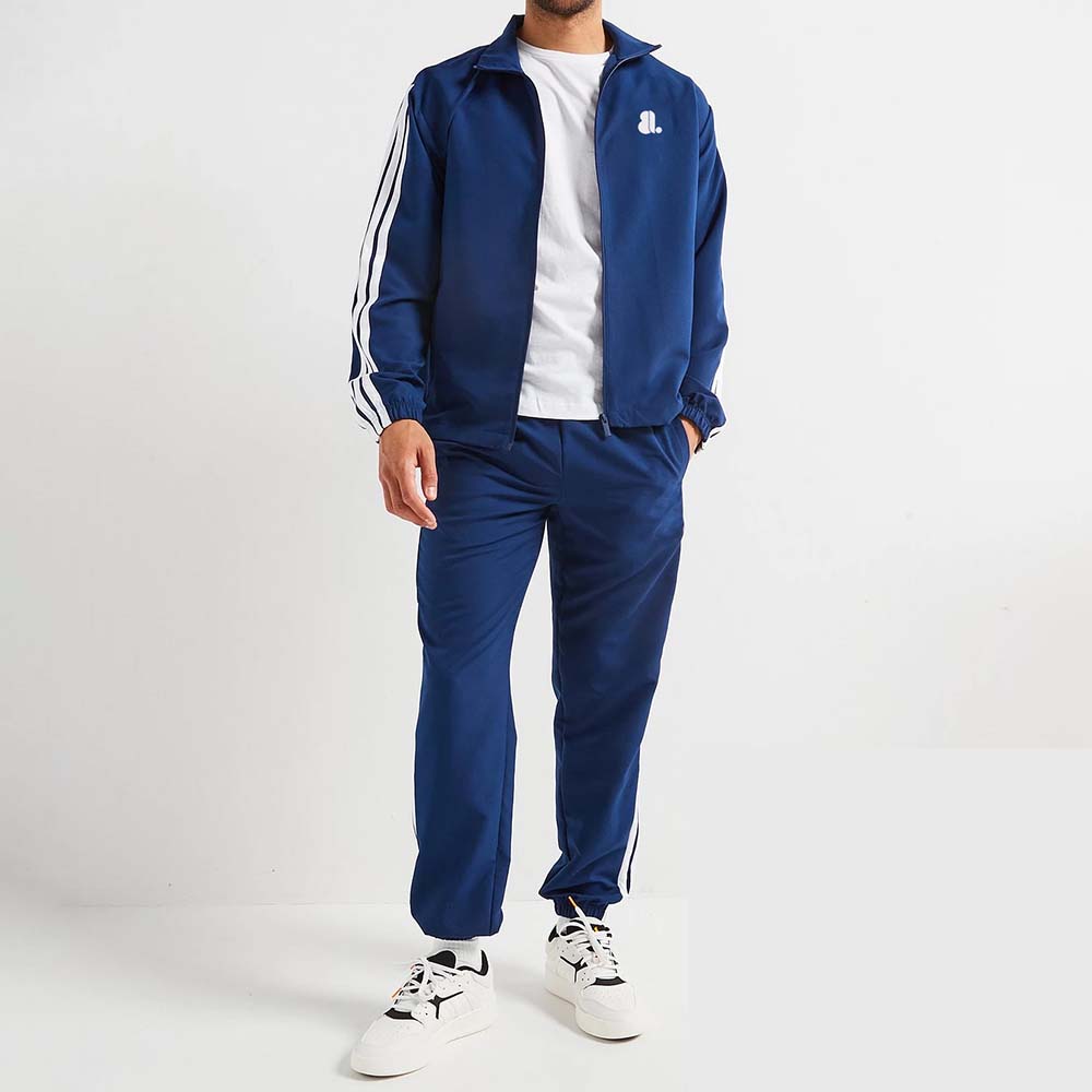 Single Color Zipper Track Suit Men