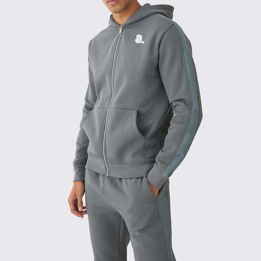Single Color Zipper Track Suit Men