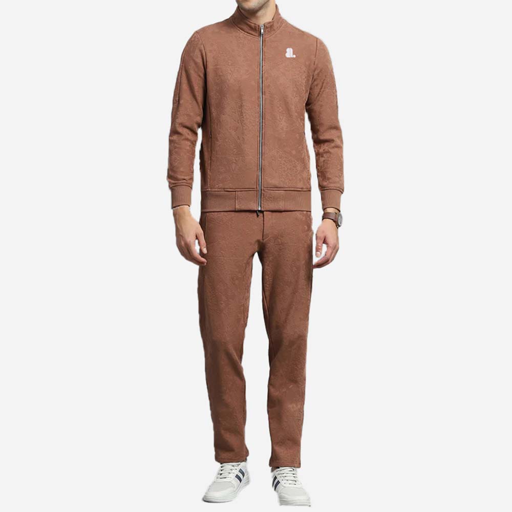 Single Color Zipper Track Suit Men