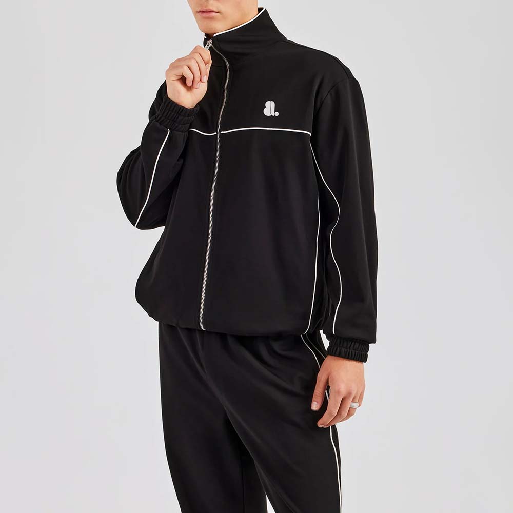 Single Color Zipper Track Suit Men
