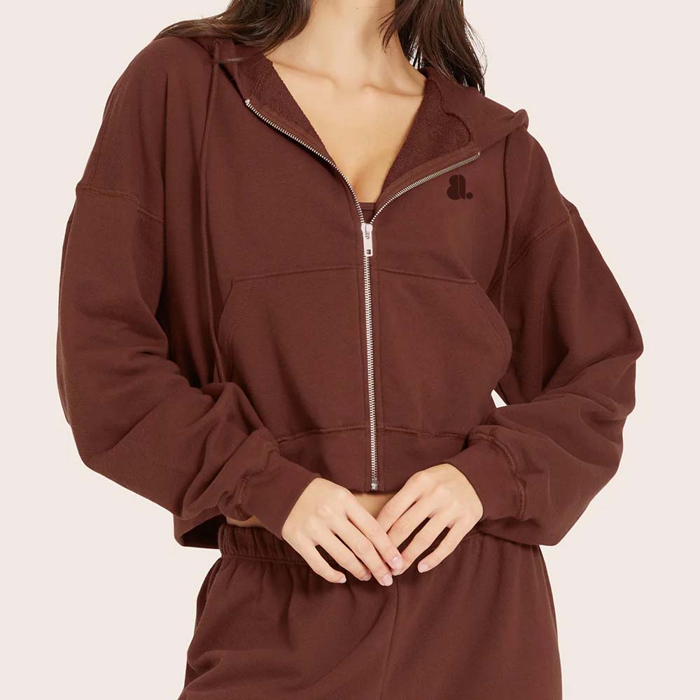 Single Color Zipper Track Suit Women