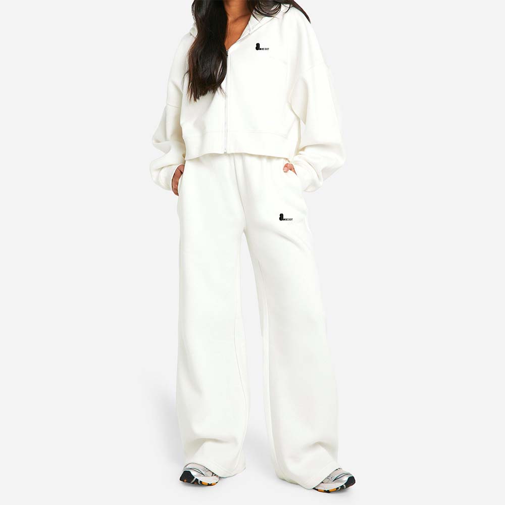 Single Color Zipper Track Suit Women