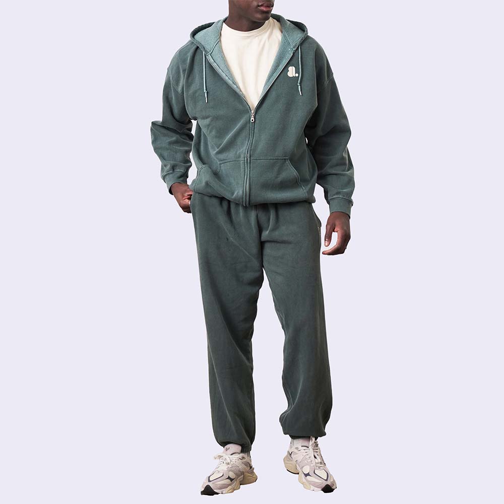 Acid Wash Zipper Track Suit Men