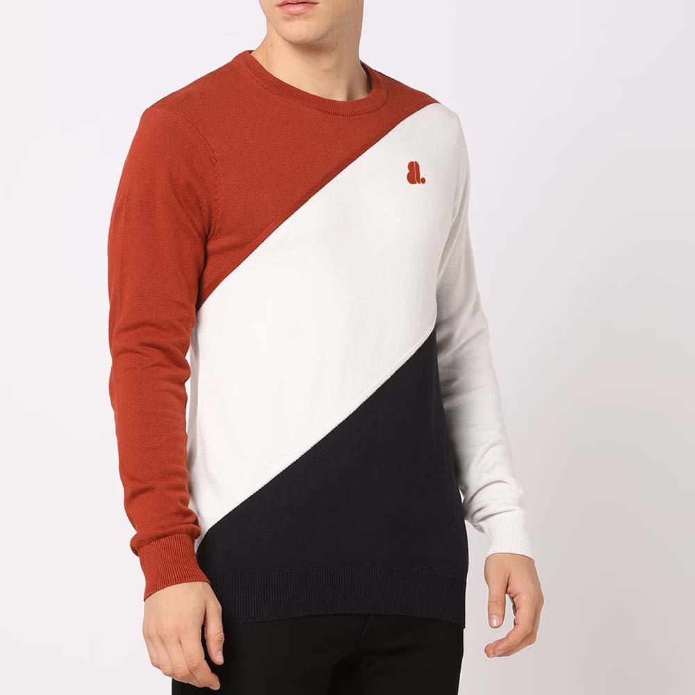 Men Block Sweat Shirt