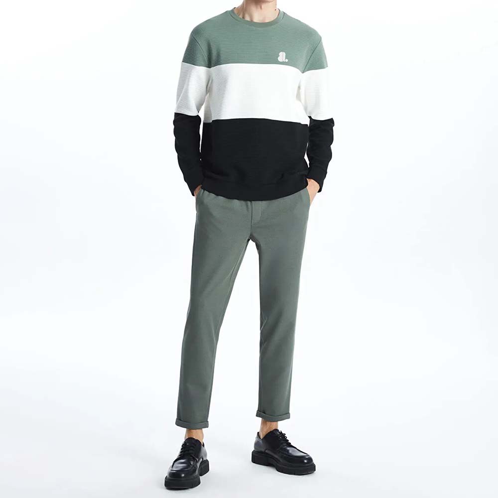 Men Block Sweat Shirt