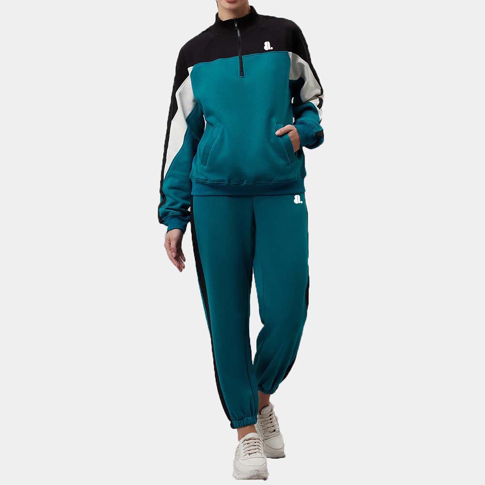Block Zipper Track Suit Women