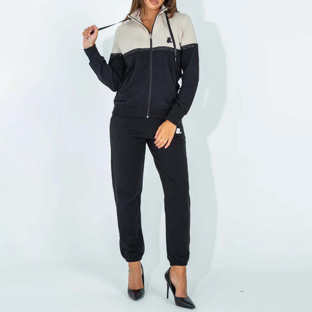Block Zipper Track Suit Women