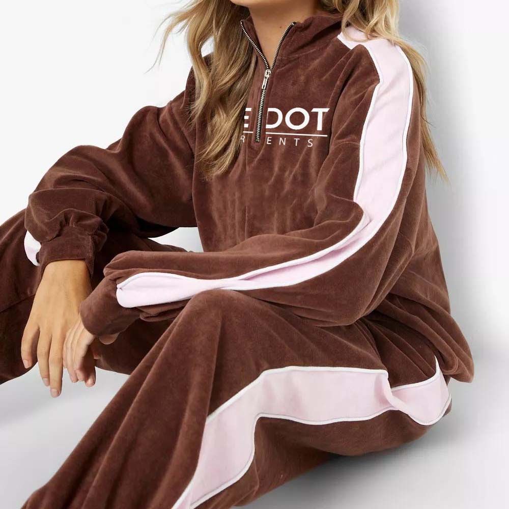 Block Zipper Track Suit Women