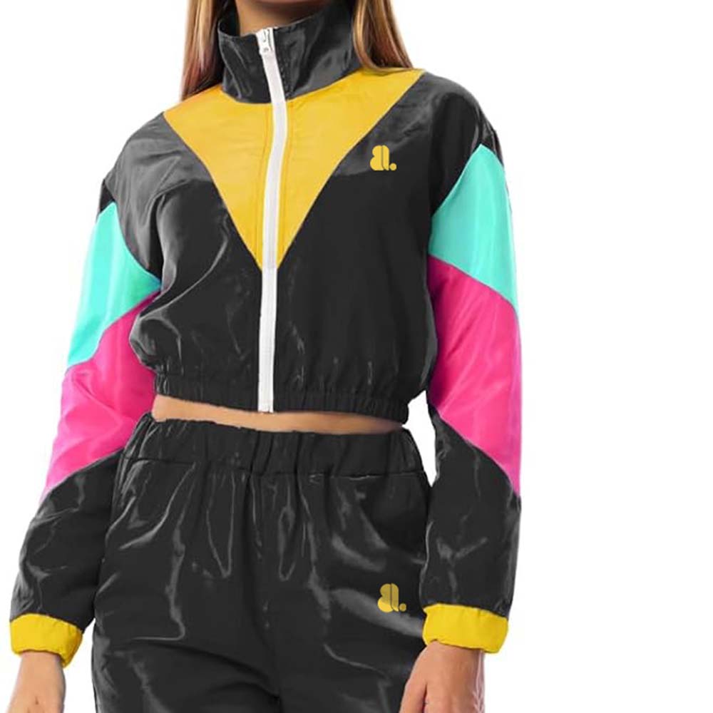 Block Zipper Track Suit Women