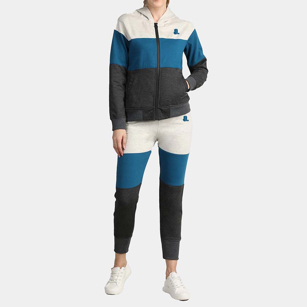 Block Zipper Track Suit Women